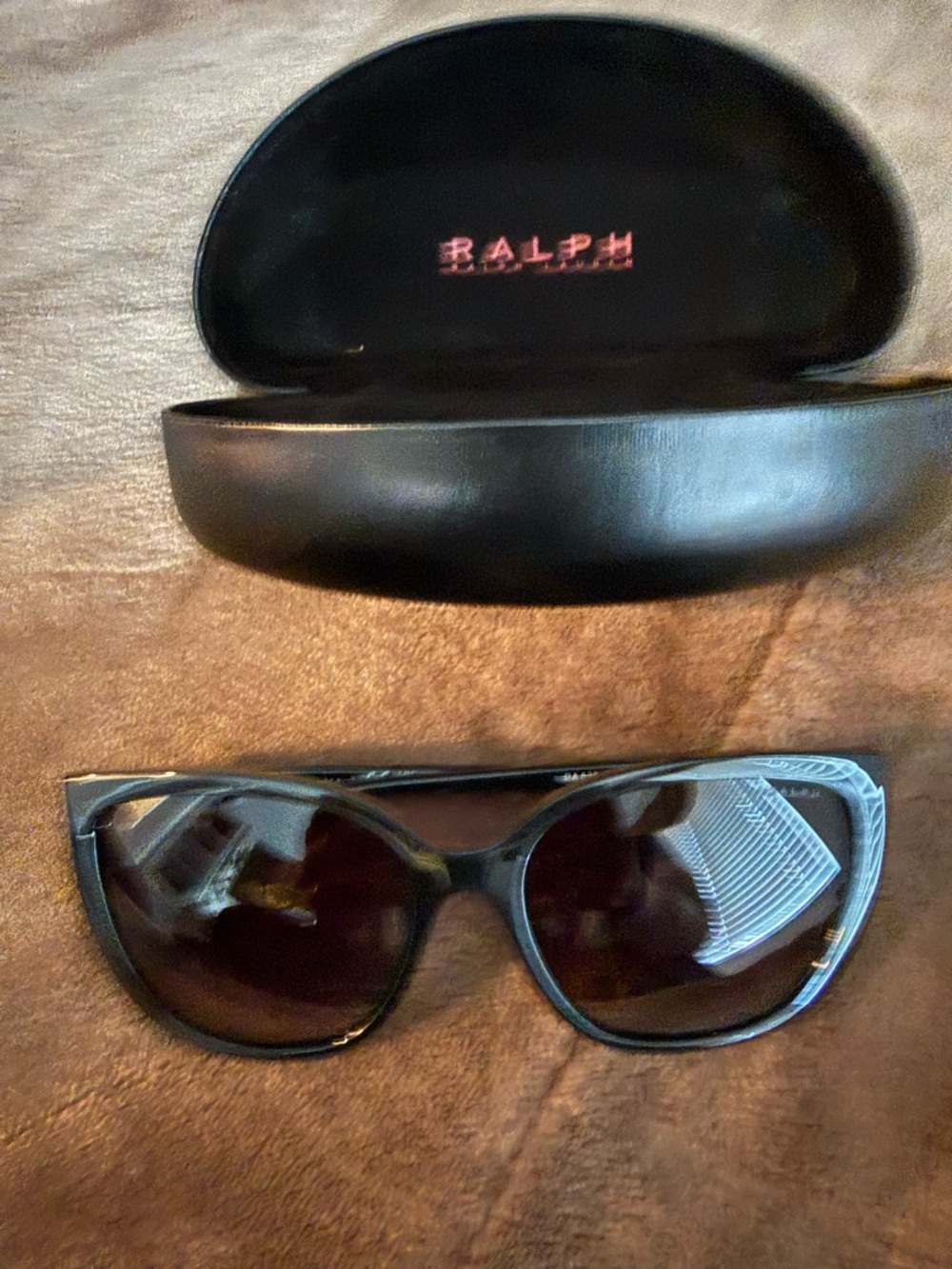 Ralph Lauren Black Frame Sunglasses with Dark Lenses